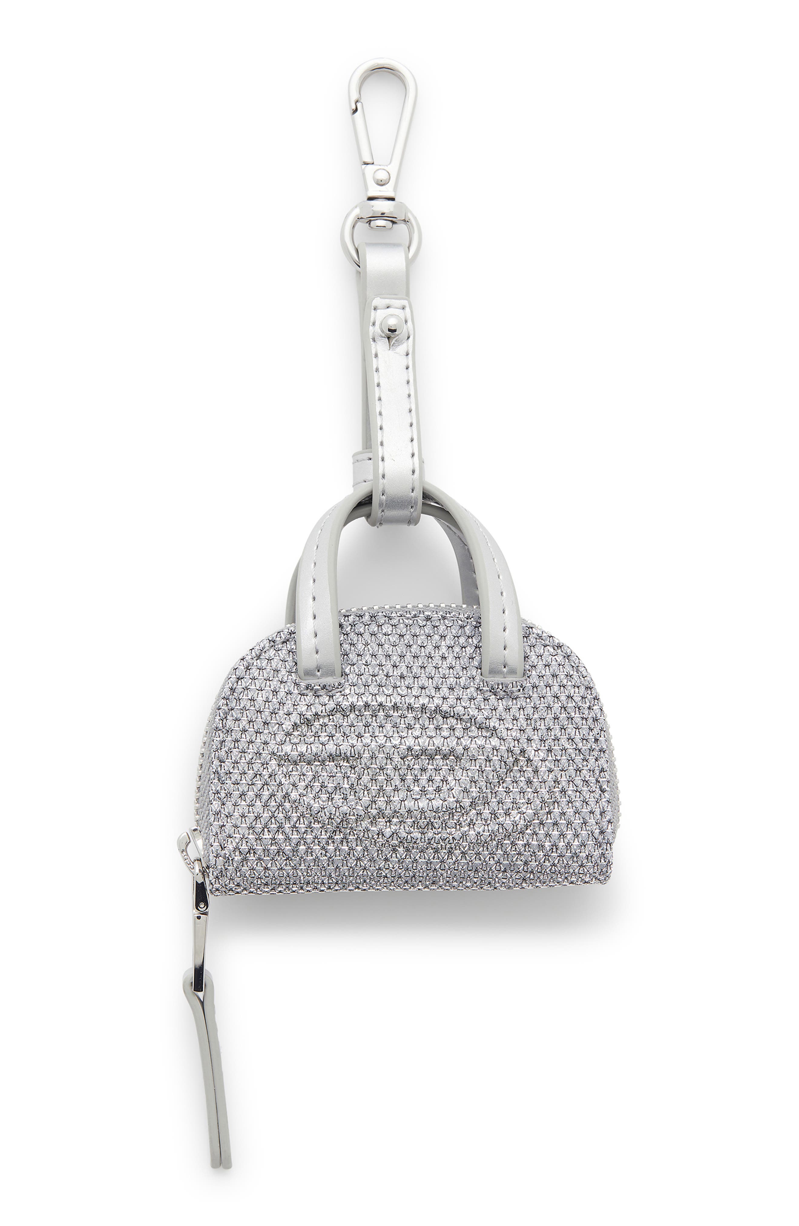 DIESEL<sup>®</sup> 1DR Dome Bag Charm, Main, color, Silver