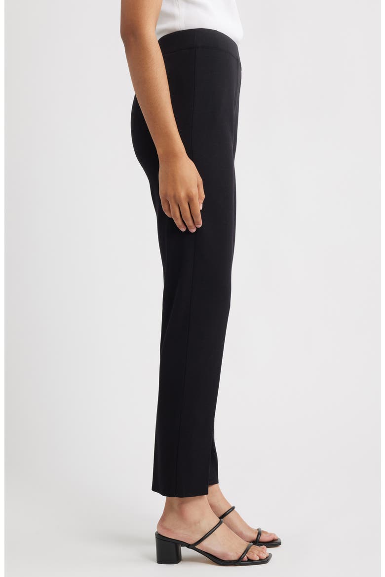 Nancy Slim Leg Knit Pants, Alternate, color, BLACK