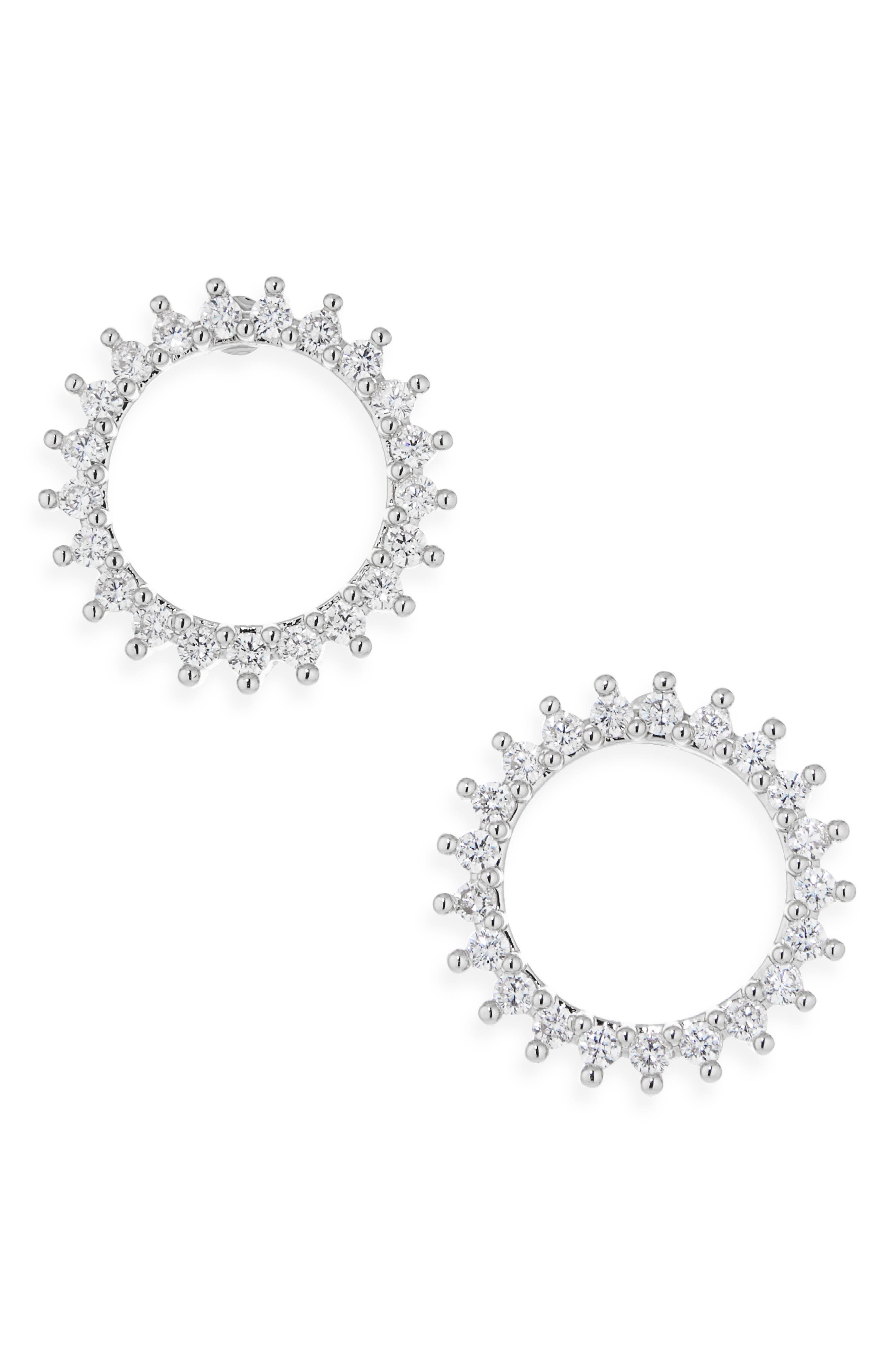 NORDSTROM RACK Cubic Zirconia Sunburst Stud Earrings