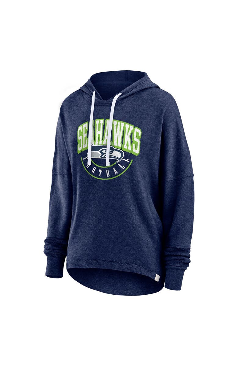 FANATICS Women's Fanatics Branded Navy Seattle Seahawks Lightewight Modest Crop Lounge Helmet Arch Pullover Hoodie, Alternate, color, Navy