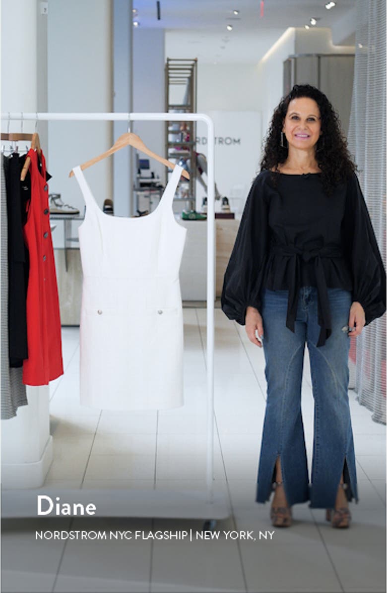 Sabra Cotton Blend Tweed Sheath Dress, sales video thumbnail