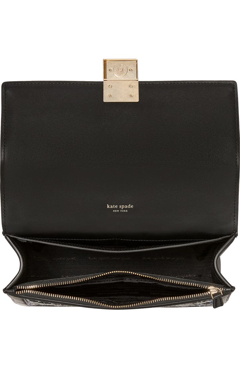 Kate Spade New York tribeca plaid tweed convertible chain shoulder bag, Alternate, color,