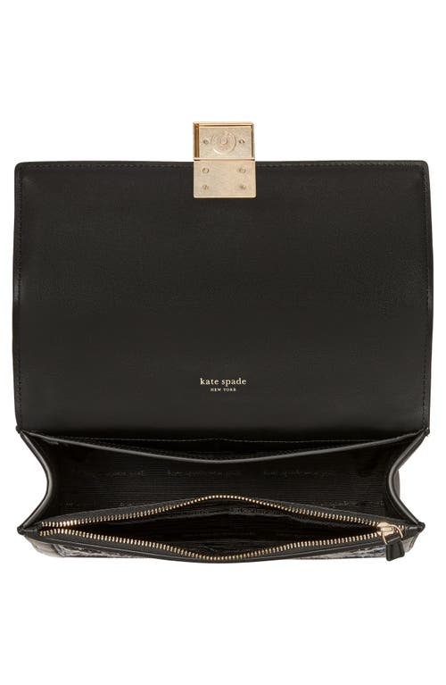 Kate Spade New York Tribeca Plaid Tweed Convertible Chain Shoulder Bag In Black Multi.