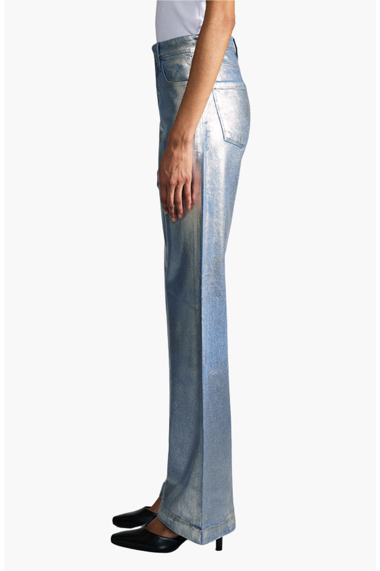 Luciana Premier High Rise Holly Flare Jeans, Alternate, color, Light Wash Metallic