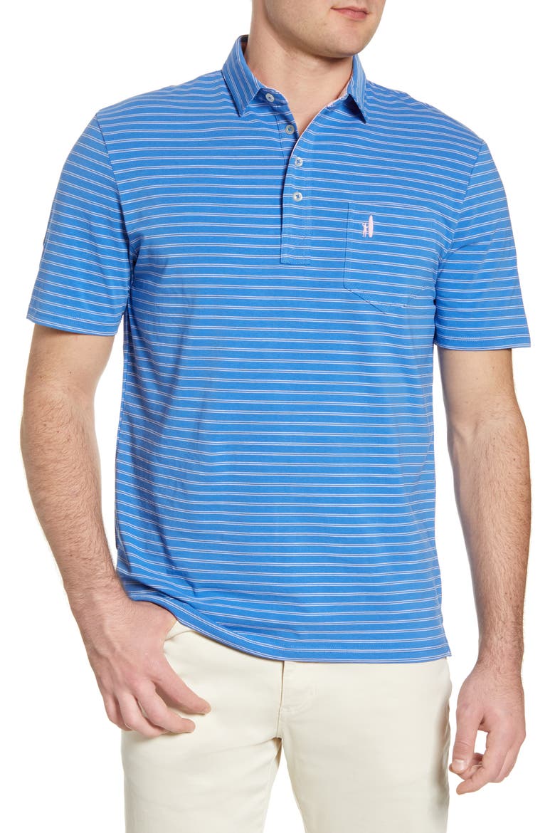 Hangin' Out Marfa Stripe Pocket Polo, Main, color, RIPTIDE
