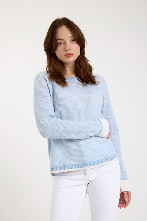 Irene Crew Neck 100% Cashmere Sweater