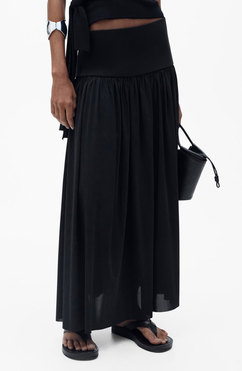 MANGO Gathered Maxi Skirt, Main, color,