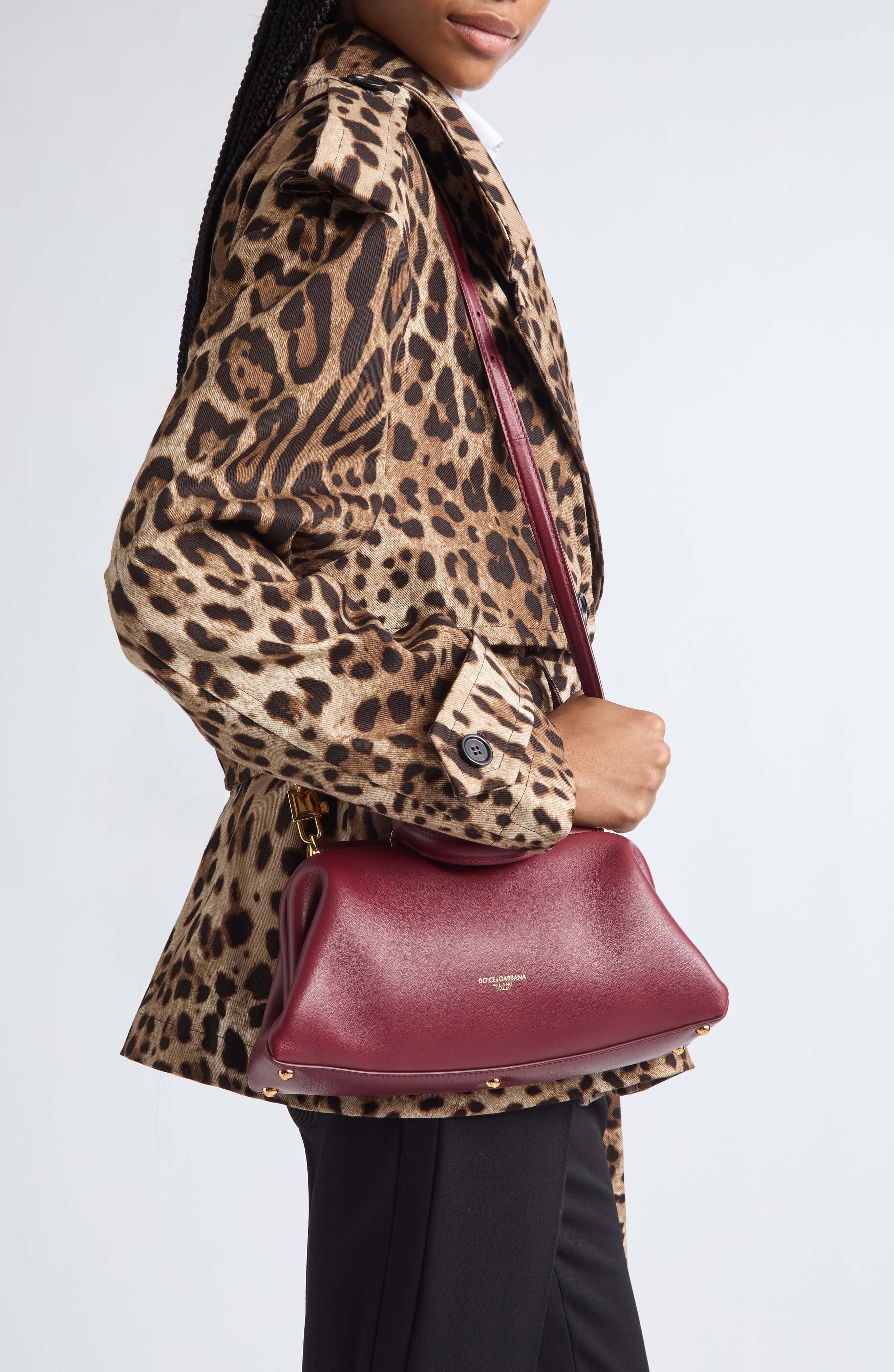 Nappa Leather Handbag, Alternate, color, TONO VINO