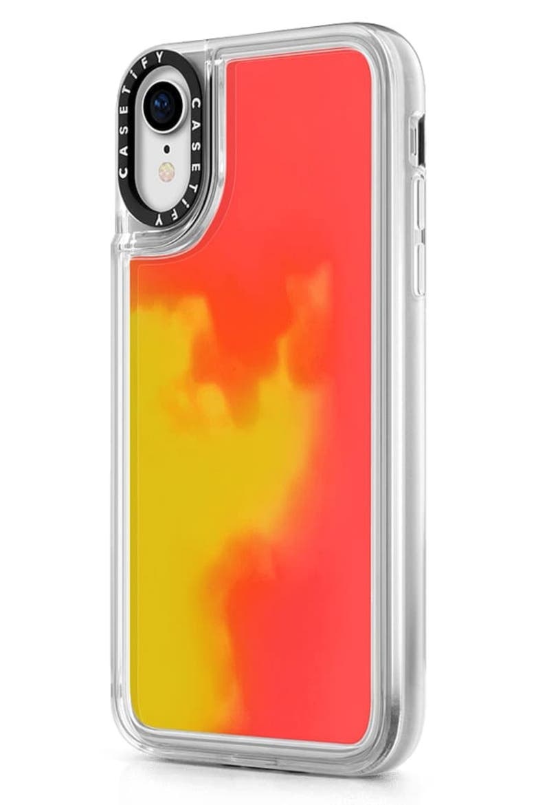 Neon Sand iPhone XS/XR Case, Alternate, color, FLAME