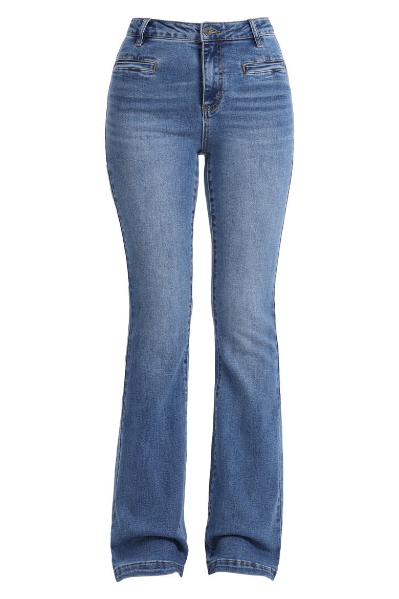 Welt Pocket High Waist Bootcut Jeans, Alternate, color, NOVA