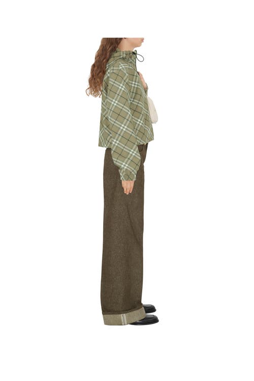 Burberry Reversible Equestrian Twill Jacket In Skylark