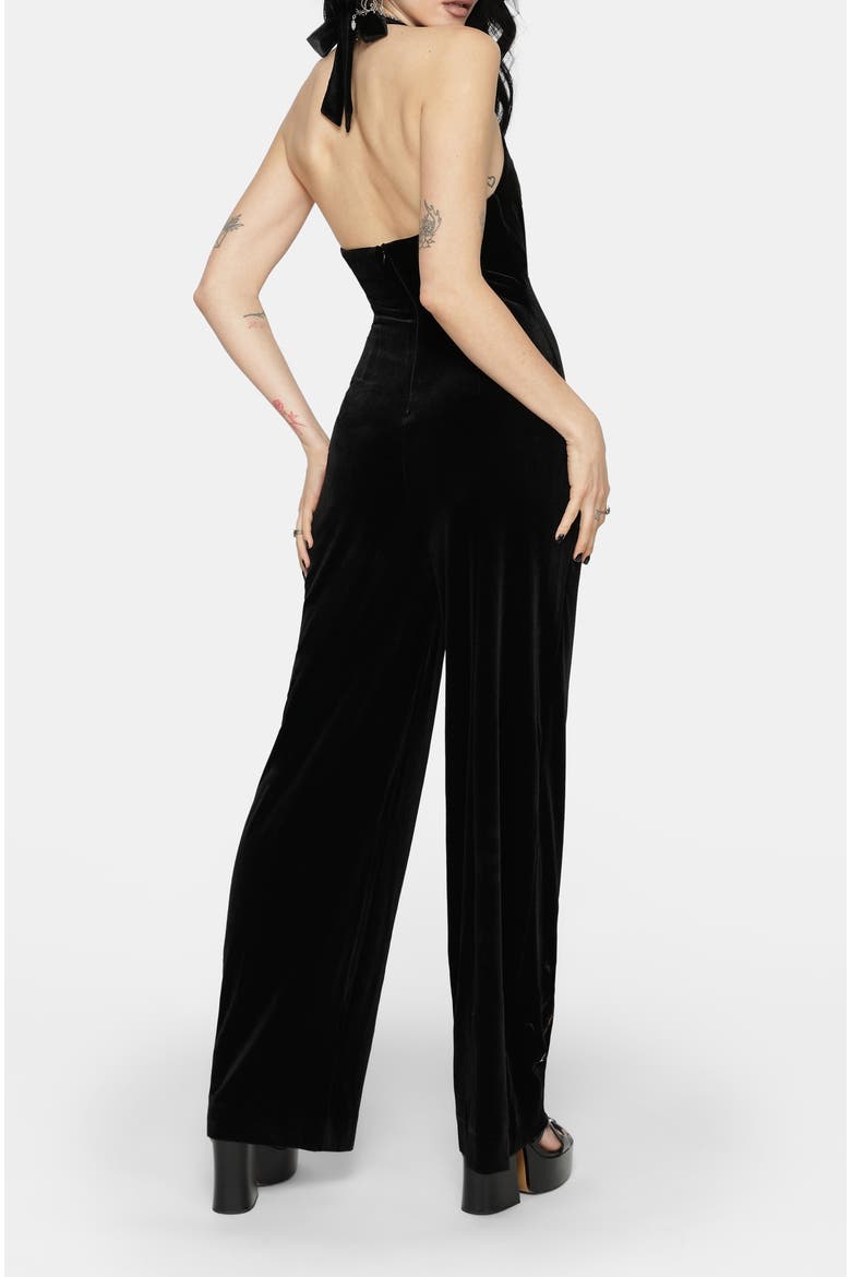 Whim Dragon Halter Jumpsuit, Alternate, color, Black
