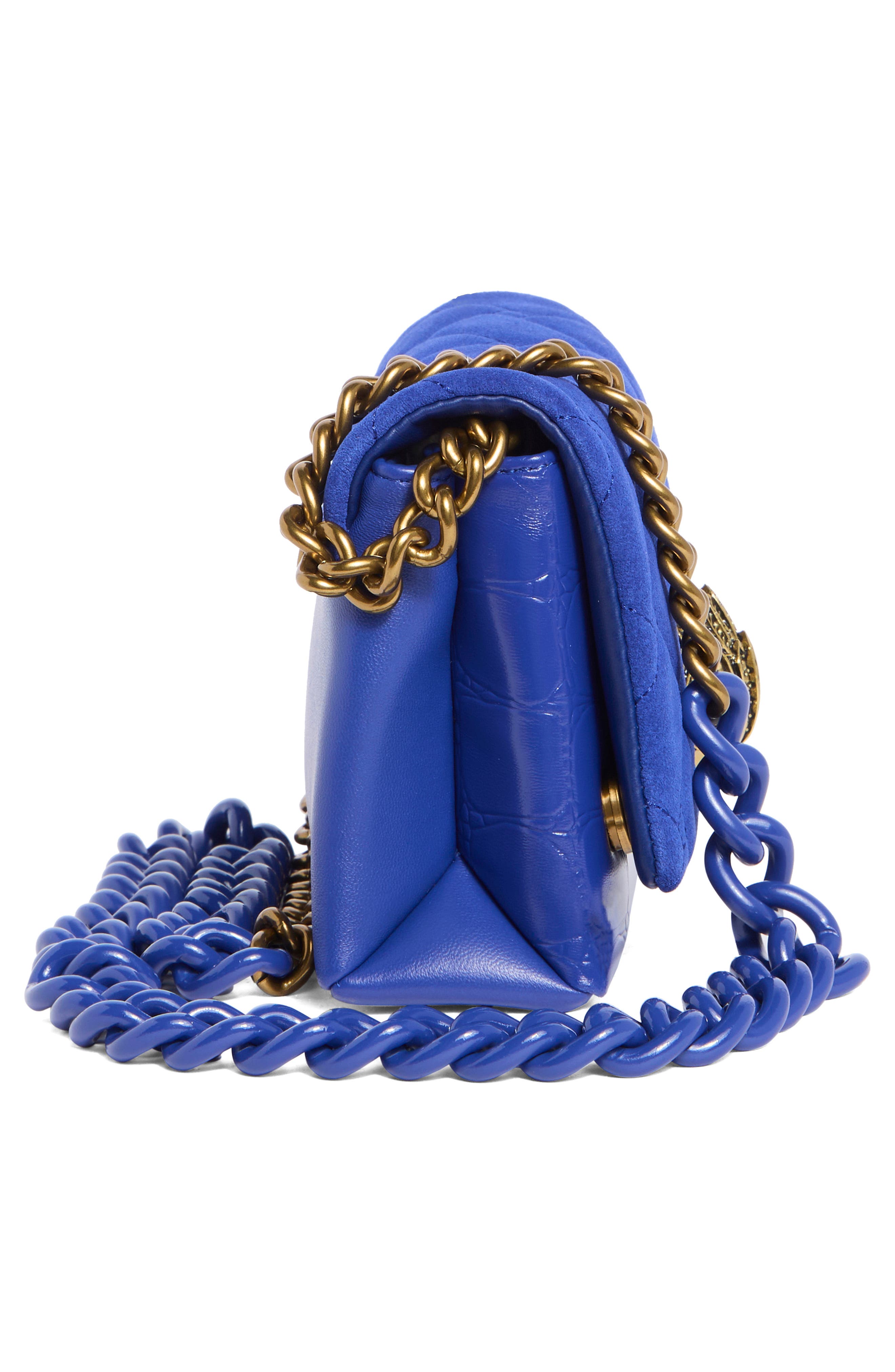 Kurt Geiger London Mini Kensington Kurt Crossbody Bag, Alternate, color, Blue