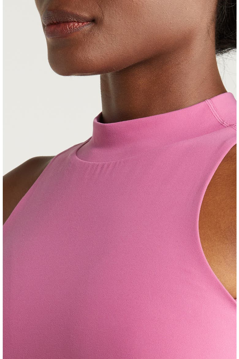 Studio Luxe Mock Neck Support Crop Tank, Alternate, color, PINK VIOLET
