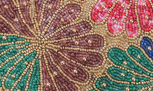 Tiramisu The Autumn Bloom Beaded Coaster In Multi