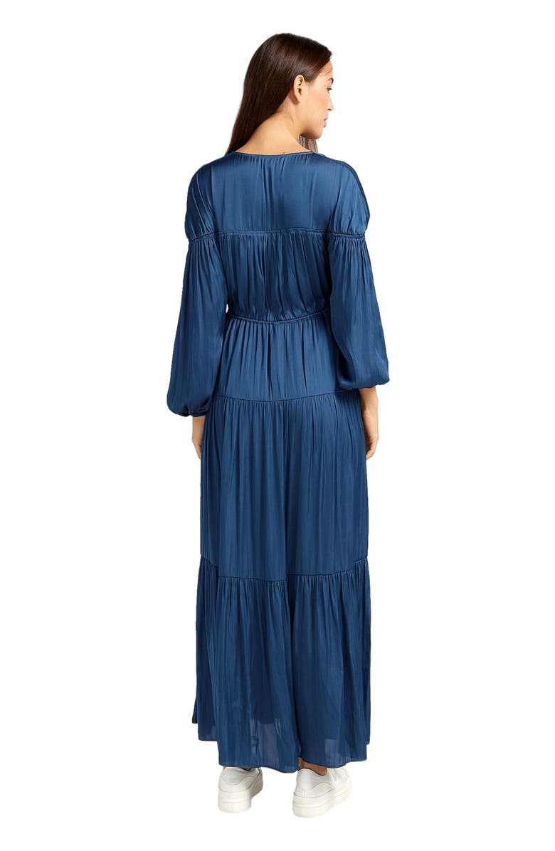 Belle & Bloom Window Seat Tiered Maxi Dress, Alternate, color, Blue
