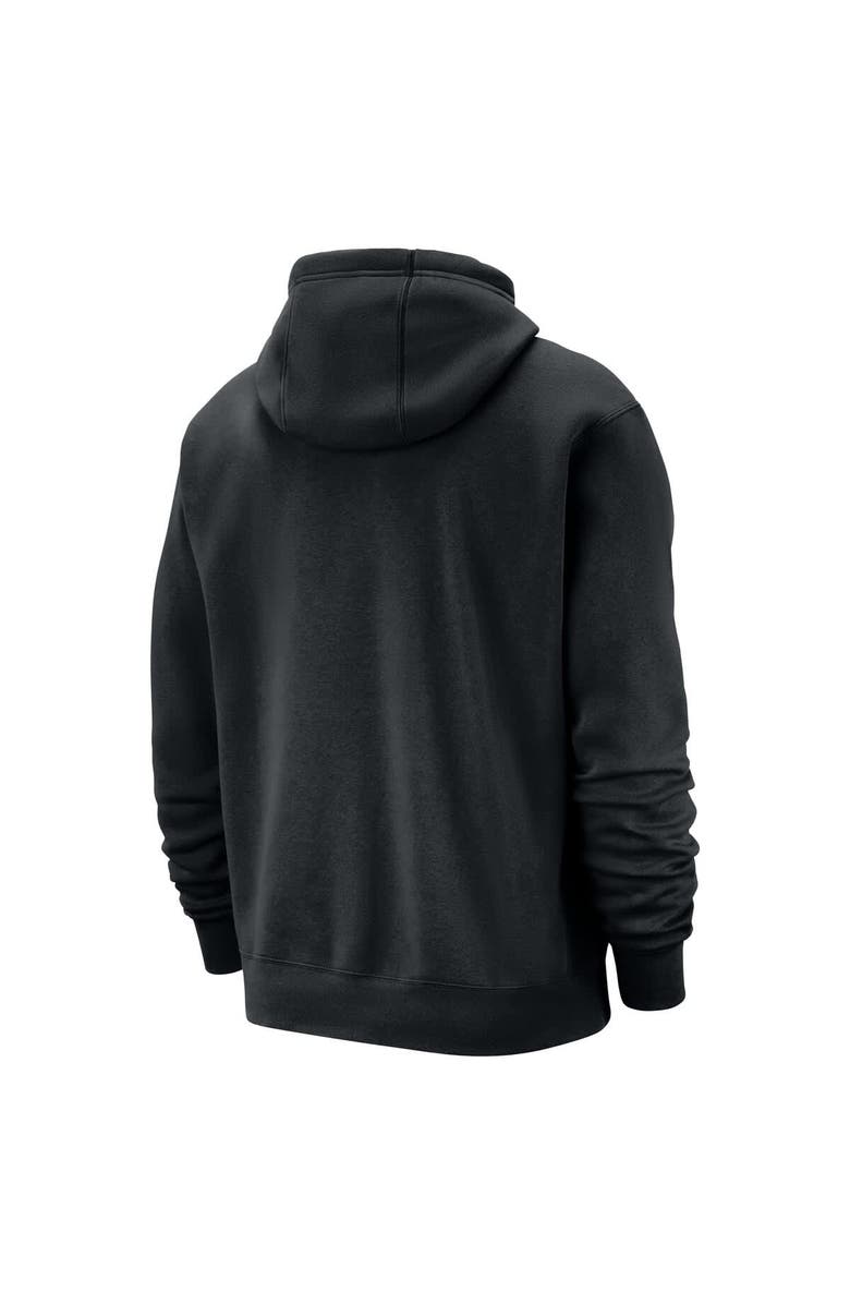Nike Men
s Nike Black Brooklyn Nets Courtside Club Pullover Hoodie, Alternate, color, Black