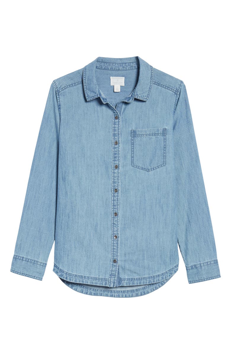 Caslon<sup>®</sup> Button Front Chambray Shirt, Alternate, color, 