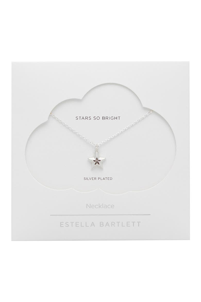 Blue Star Crystal Pendant Necklace, Alternate, color, SILVER