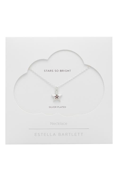 Estella Bartlett Blue Star Crystal Pendant Necklace In Metallic