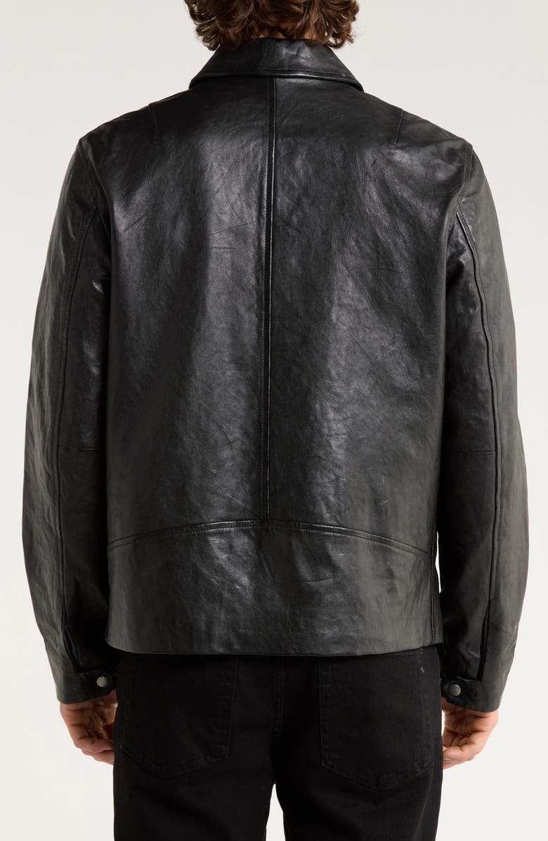 rag & bone Melrose Leather Jacket, Alternate, color, Black