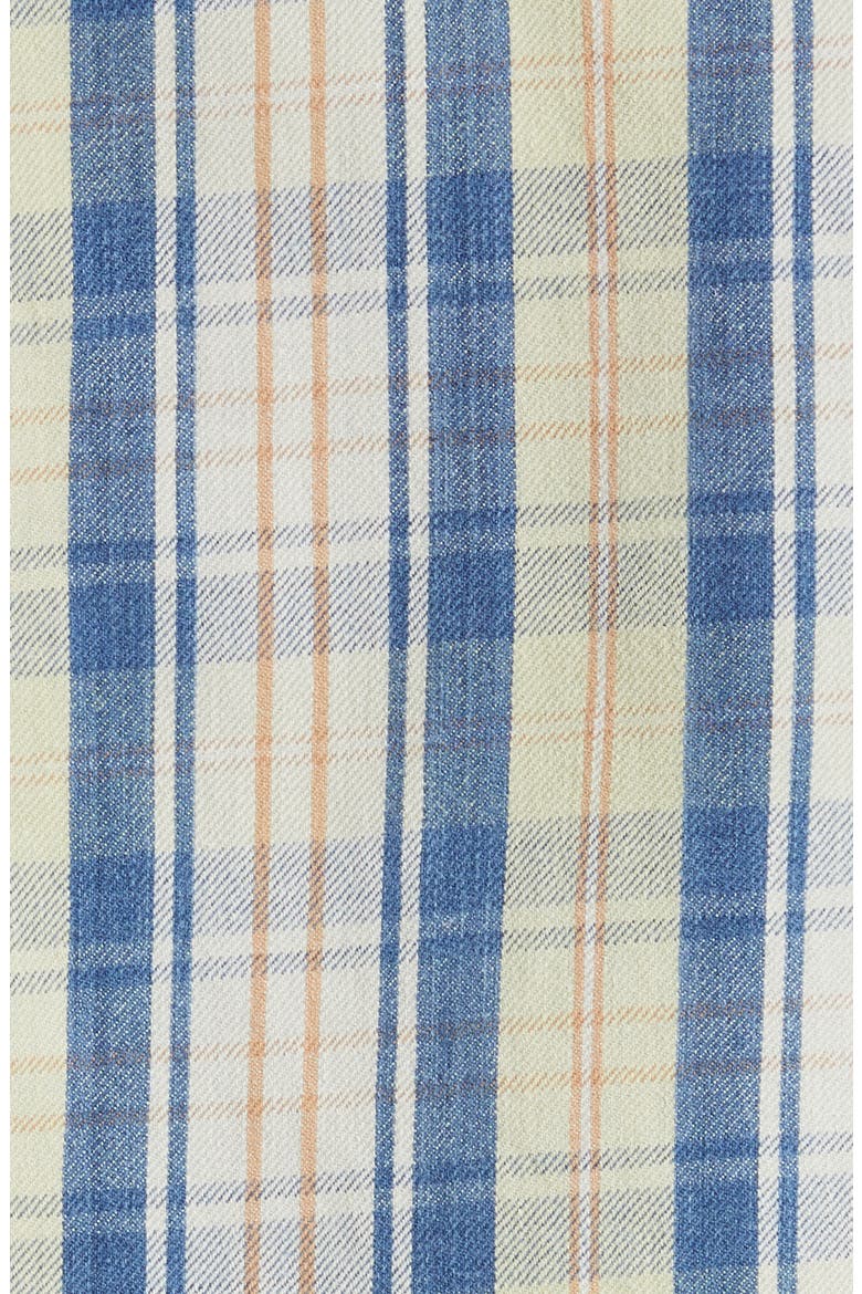 Men's Pioneer Crash Distressed Check Cotton & Linen Button-Up Shirt, Alternate, color, DARK INDIGO