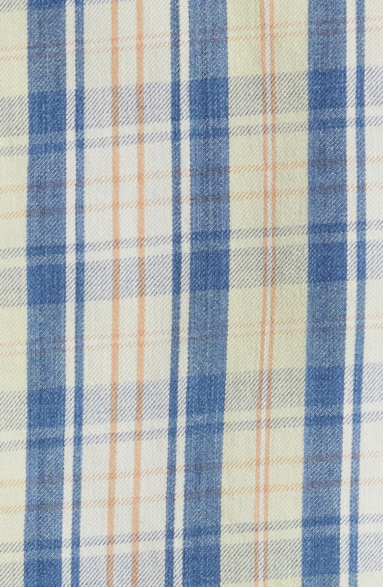 VISVIM Men's Pioneer Crash Distressed Check Cotton & Linen Button-Up Shirt, Alternate, color,