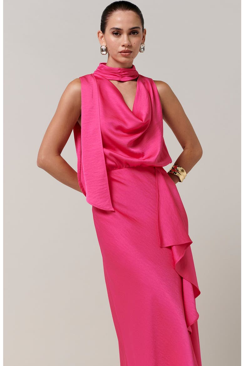 Kendall Midi Dress, Alternate, color, Hot Pink