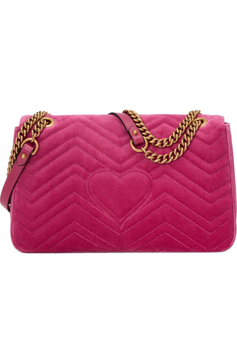 Gucci GG Marmont 2.0 Imitation Pearl Embellished Velvet Crossbody Bag, Alternate, color,