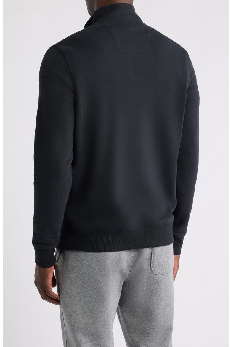 Ace Cotton Blend French Terry Half Zip Pullover, Alternate, color, TRUE BLACK