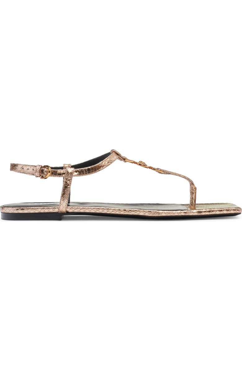 Versace Crystal Medusa '95 T-Strap Sandal, Alternate, color,