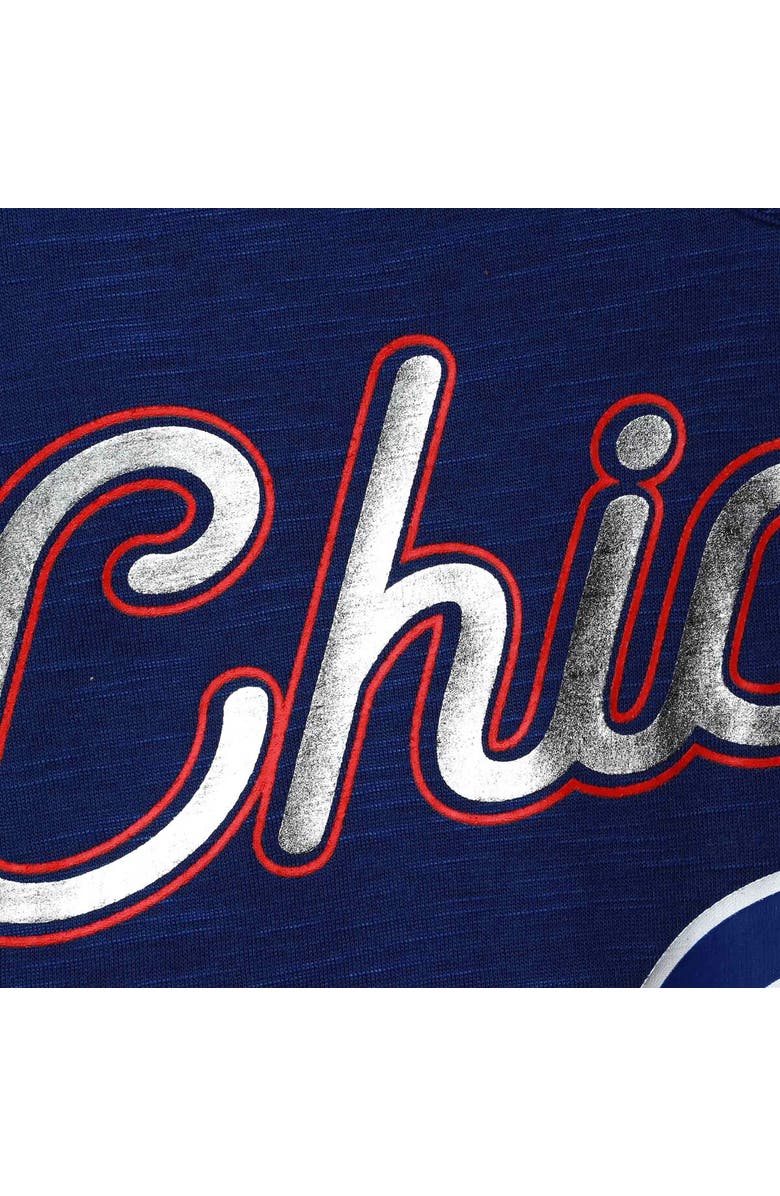 G-III 4HER BY CARL BANKS Women's G-III 4Her by Carl Banks Royal Chicago Cubs Game Time Slub Beach V-Neck Cover-Up Dress, Alternate, color, Royal