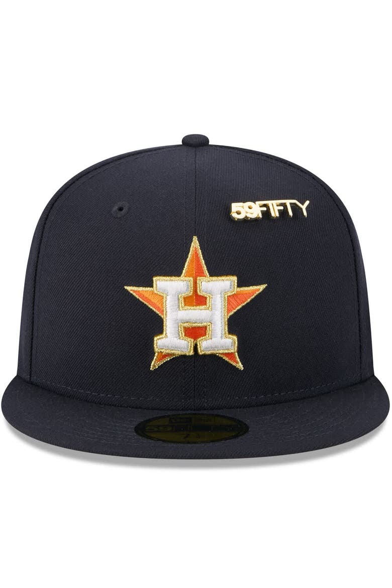 Men's New Era  Navy Houston Astros 2025 59FIFTY Day 59FIFTY Fitted Hat with Pins, Alternate, color, Navy
