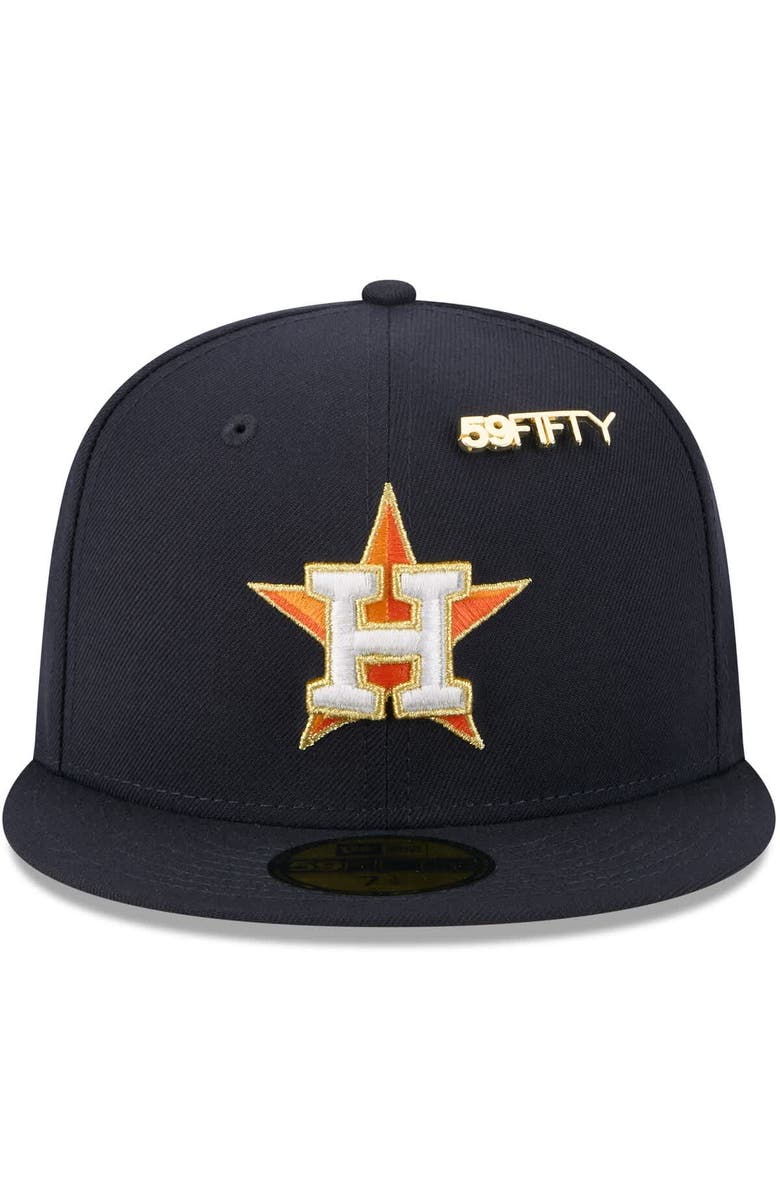 New Era Men's New Era Navy Houston Astros 2025 59FIFTY Day 59FIFTY Fitted Hat with Pins, Alternate, color, Navy