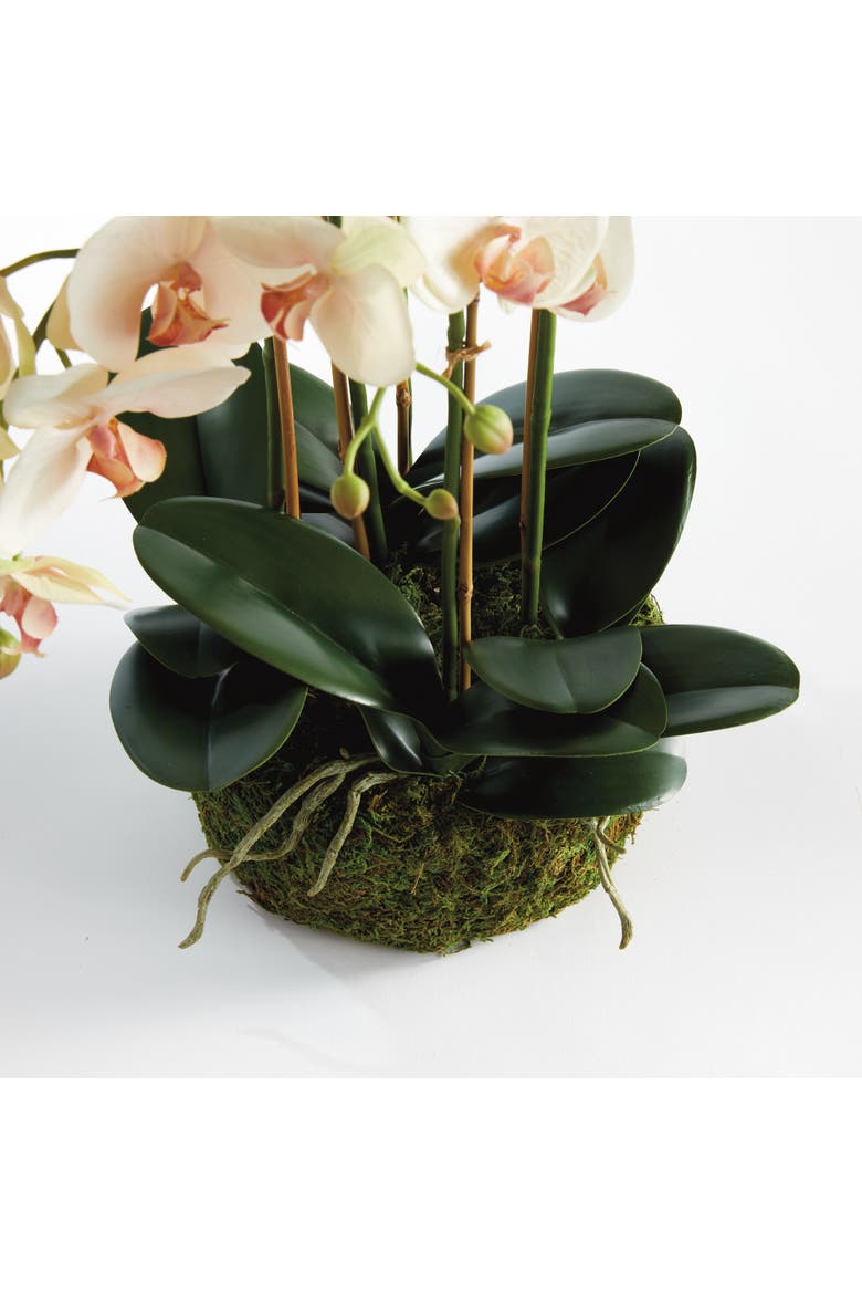 Phalaenopsis Orchid Bowl Artificial Plant Drop-In, Alternate, color, Pink