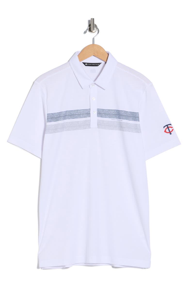 TravisMathew Minnesota Twins Top Recruit Polo, Main, color, White