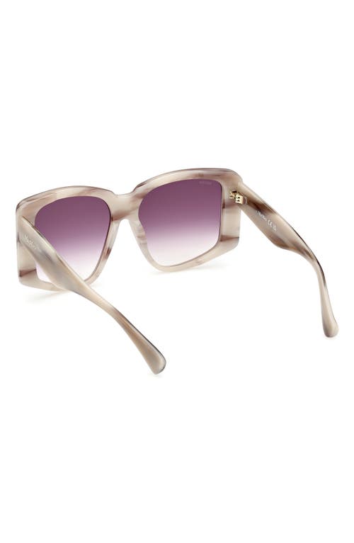 Max Mara Glimpse6 57mm Polarized Square Sunglasses In Multi