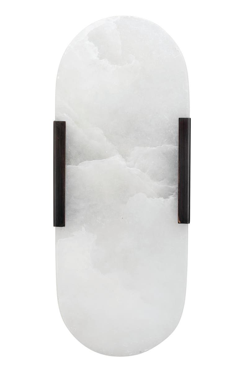 JAMIE YOUNG Delphi 2-Light Alabaster Wall Sconce, Oil Rubbed Bronze Metal, Main, color, Oil Rubbed Bronze