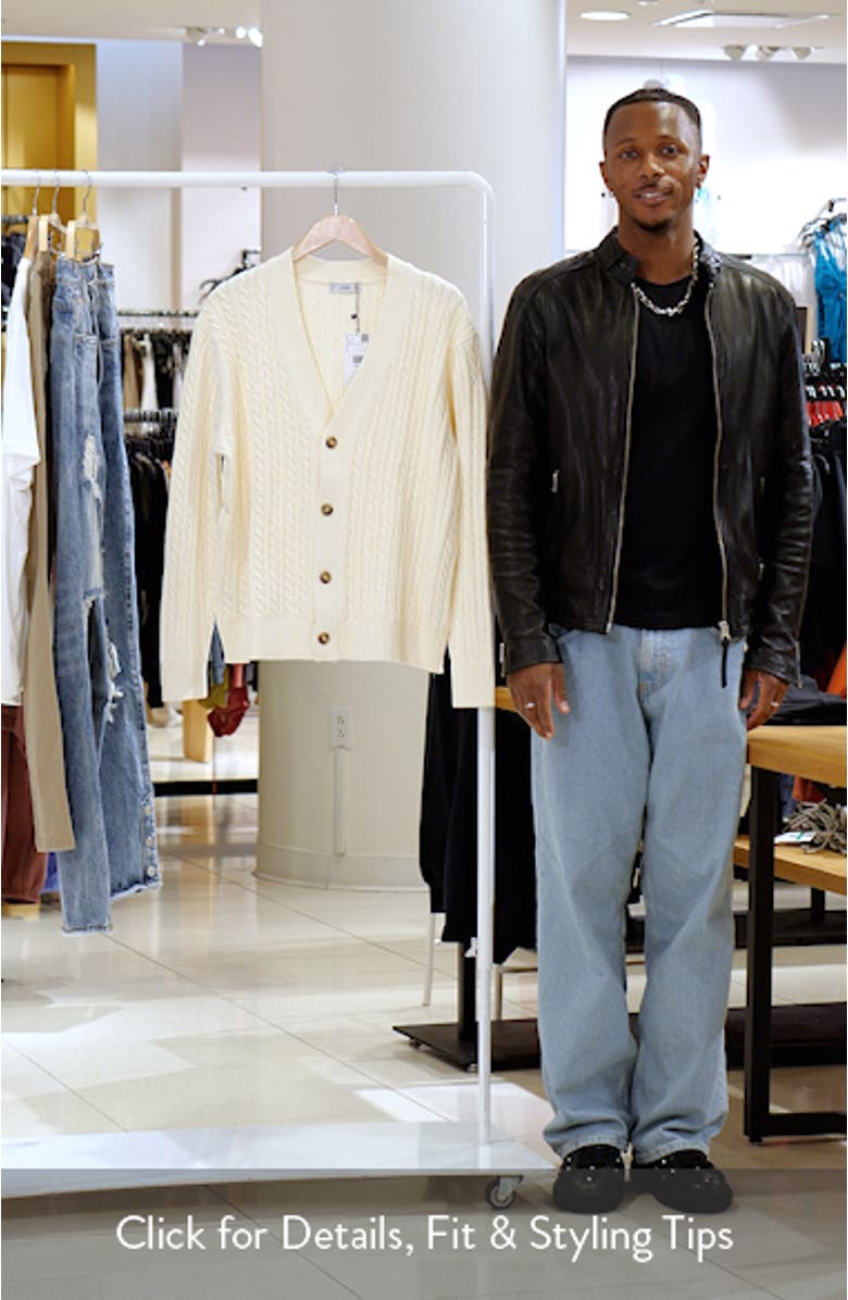 Cable Stitch Cotton Blend Cardigan, sales video thumbnail