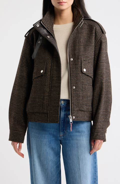 Plaid Bomber Jacket