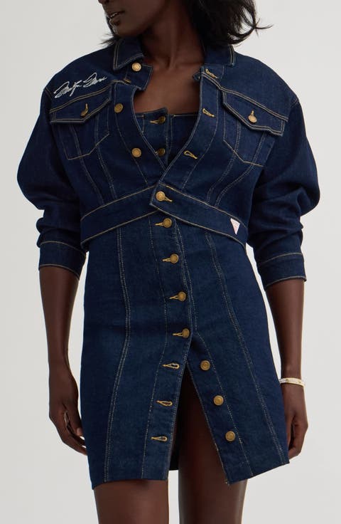 x Marilyn Monroe Rosalyn Cropped Denim Jacket