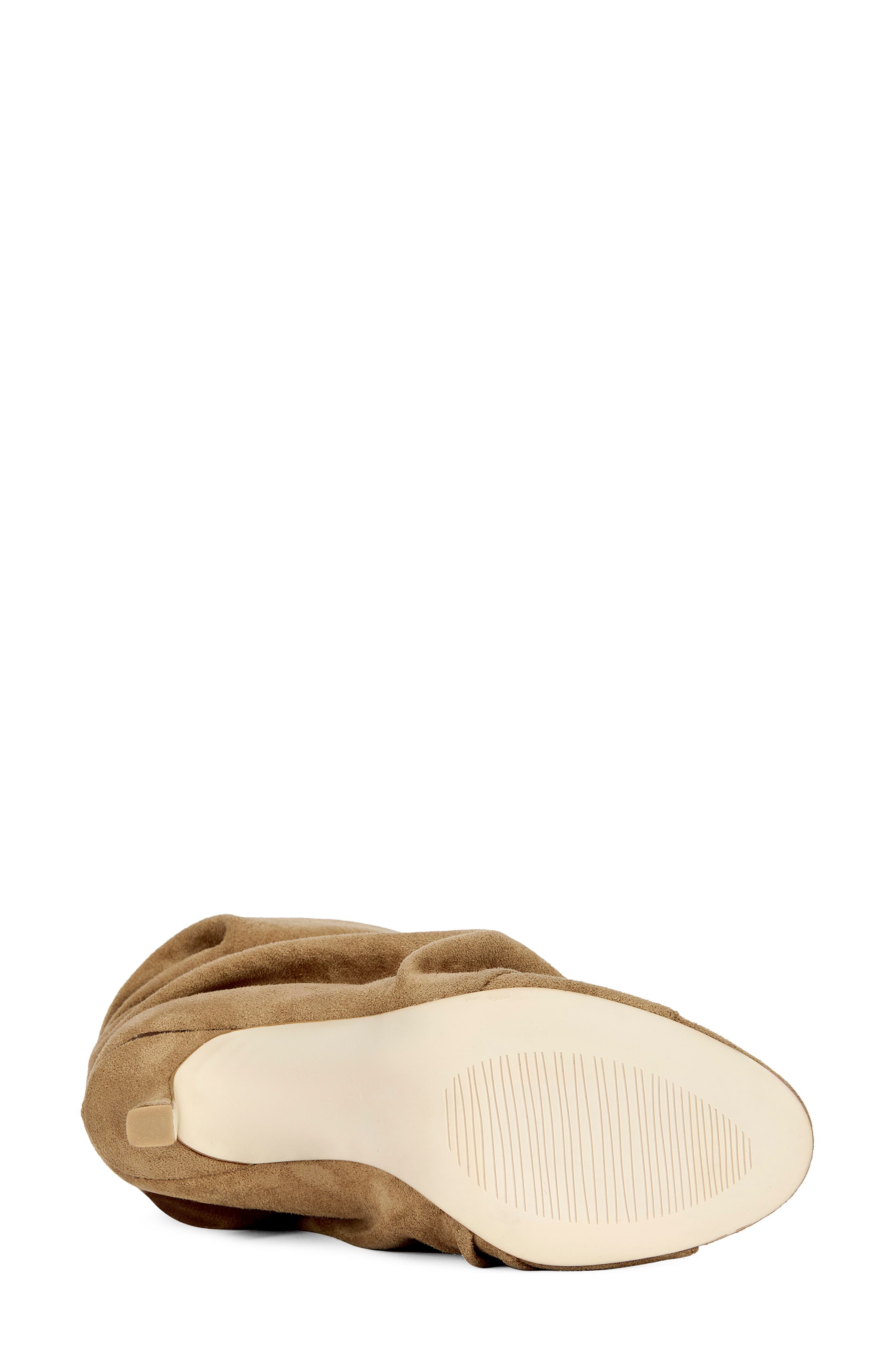 Apex Slouchy Open Toe Bootie, Alternate, color, LIGHT BROWN