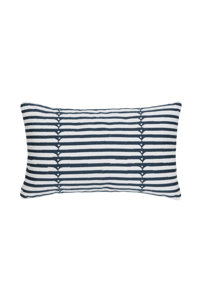 Sincerity Indoor & Outdoor Woven Accent Pillow, Main, color, Denim