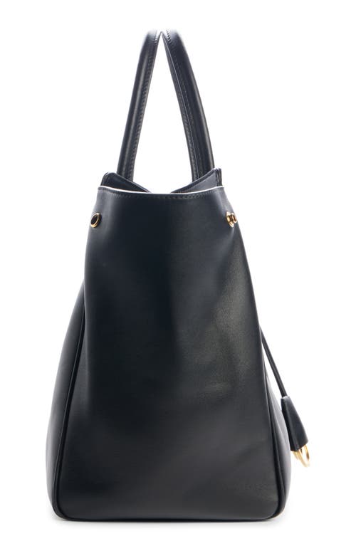 Balenciaga Women Black Leather Mini Carry All Hampton Shopping Bag In Black