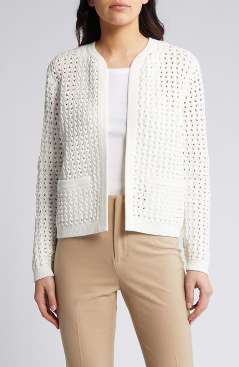 Loui Open Stitch Cotton Blend Cardigan