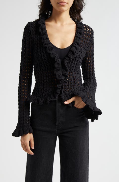 Solaris Open Stitch Cotton Blend Cardigan