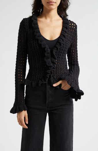 Solaris Open Stitch Cotton Blend Cardigan