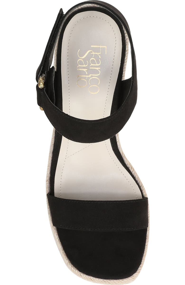 Franco Sarto Nissi Espadrille Wedge Sandal, Alternate, color, Black
