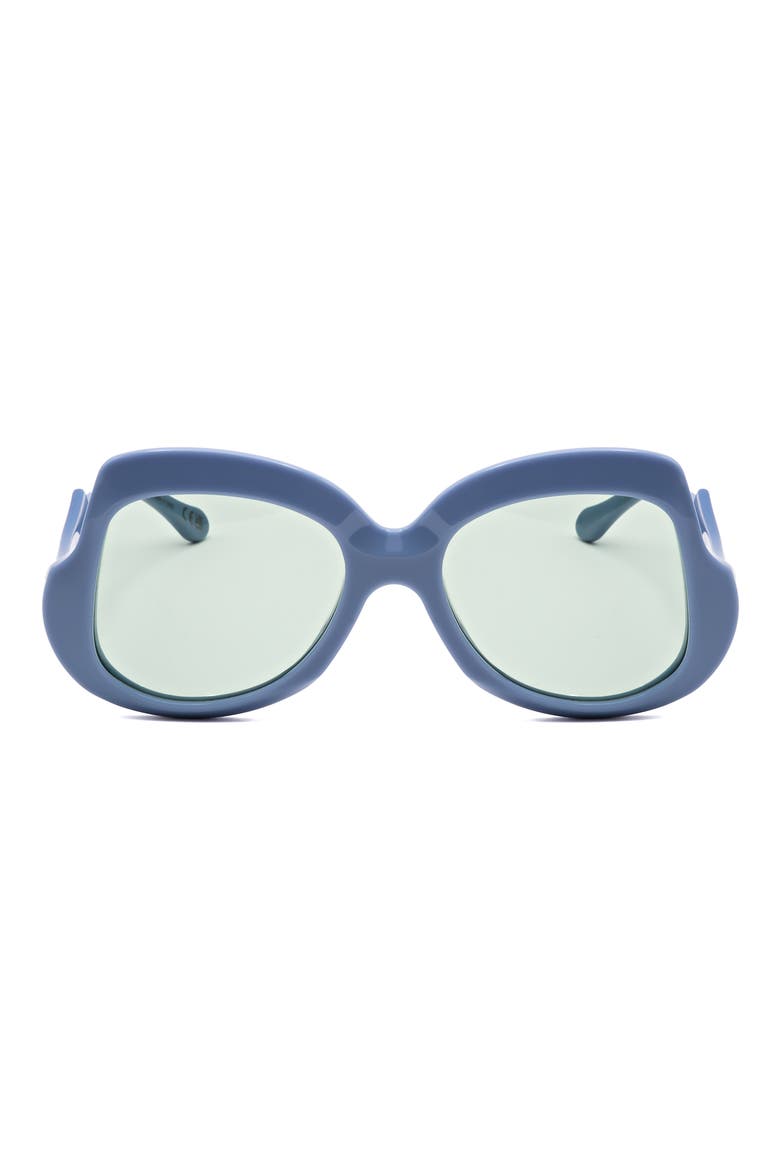 54mm Round Sunglasses, Main, color, BLUE GREY / DARK GREY