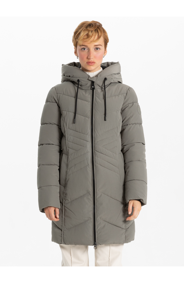 Point Zero STAR-STITCH CHIC LONG PUFFER JACKET, Main, color, Mercury